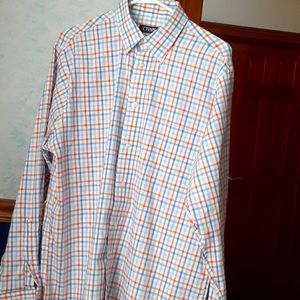 Chaps men's long-sleeved checked button down shirt